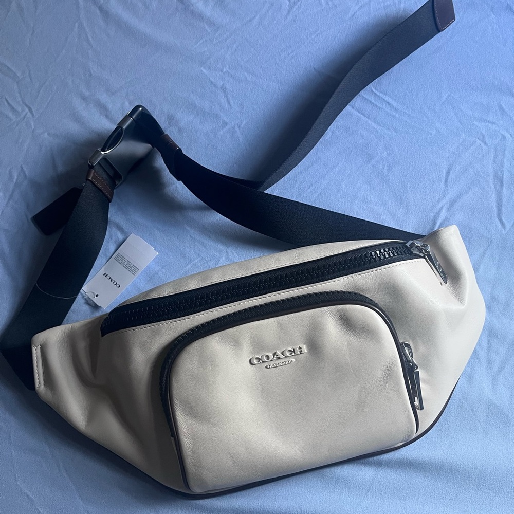 Coach Cream and Black Men's Bag